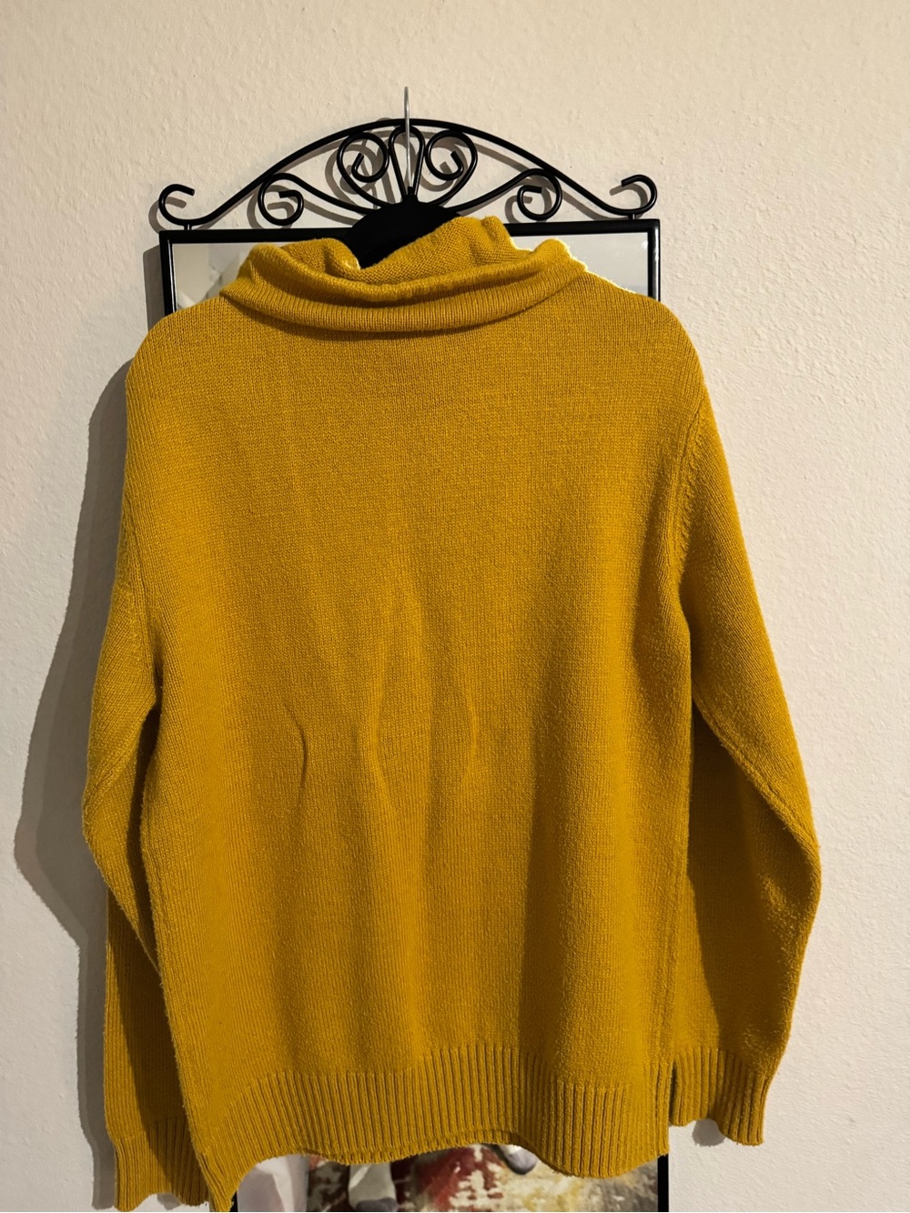 Men's Turtleneck Knit Sweater in Mustard - Picture 6 of 6